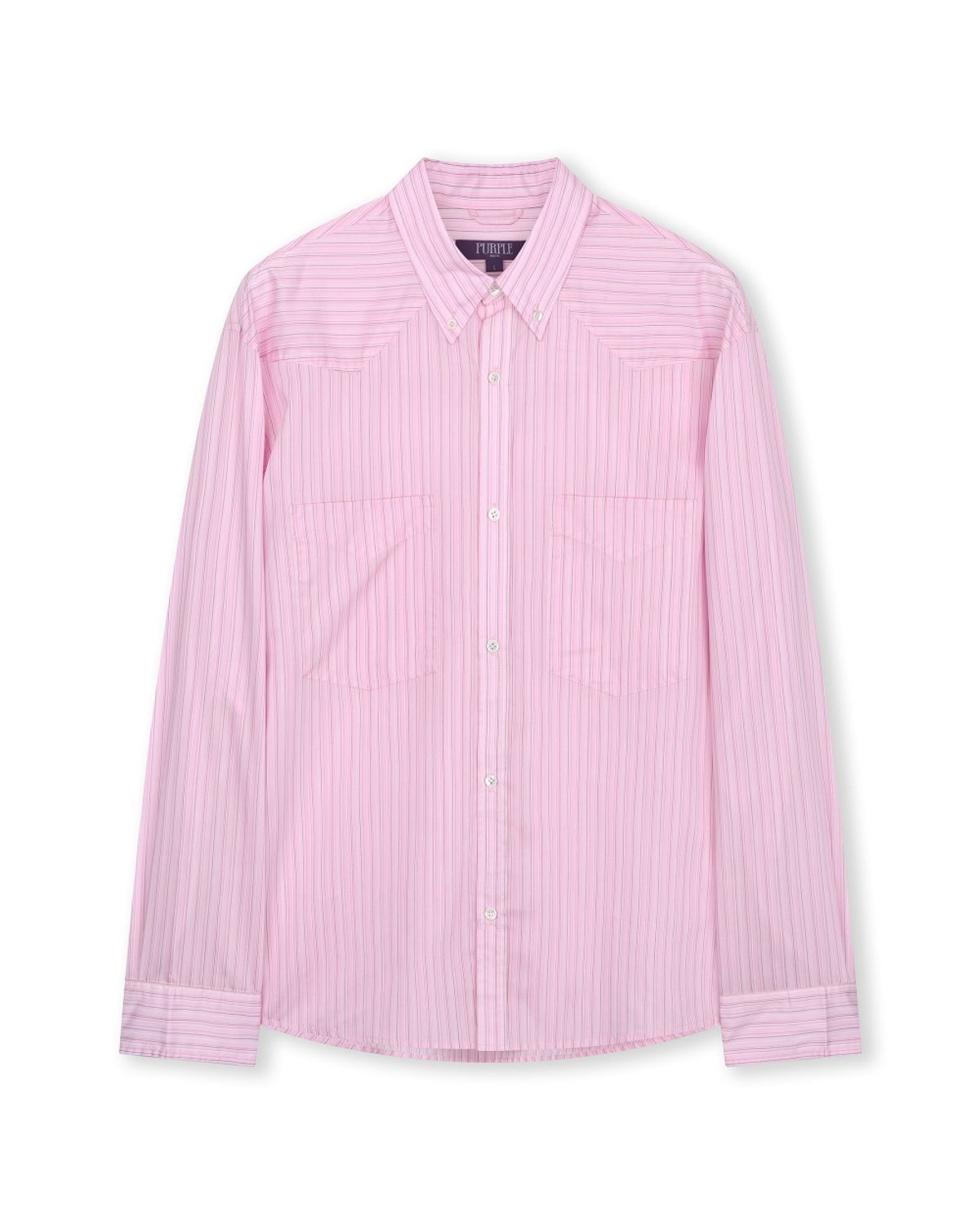 비슬로우(BESLOW) WESTERN STRIPE BUTTON DOWN SHIRTS PINK