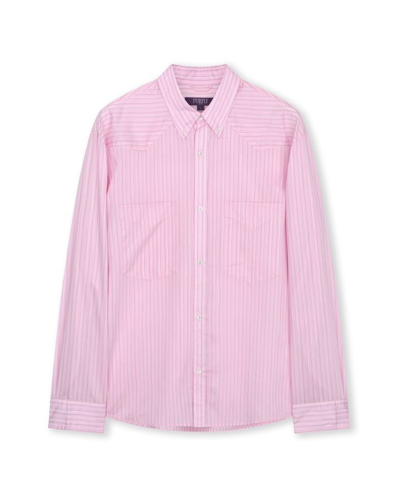 WESTERN STRIPE BUTTON DOWN SHIRTS PINK