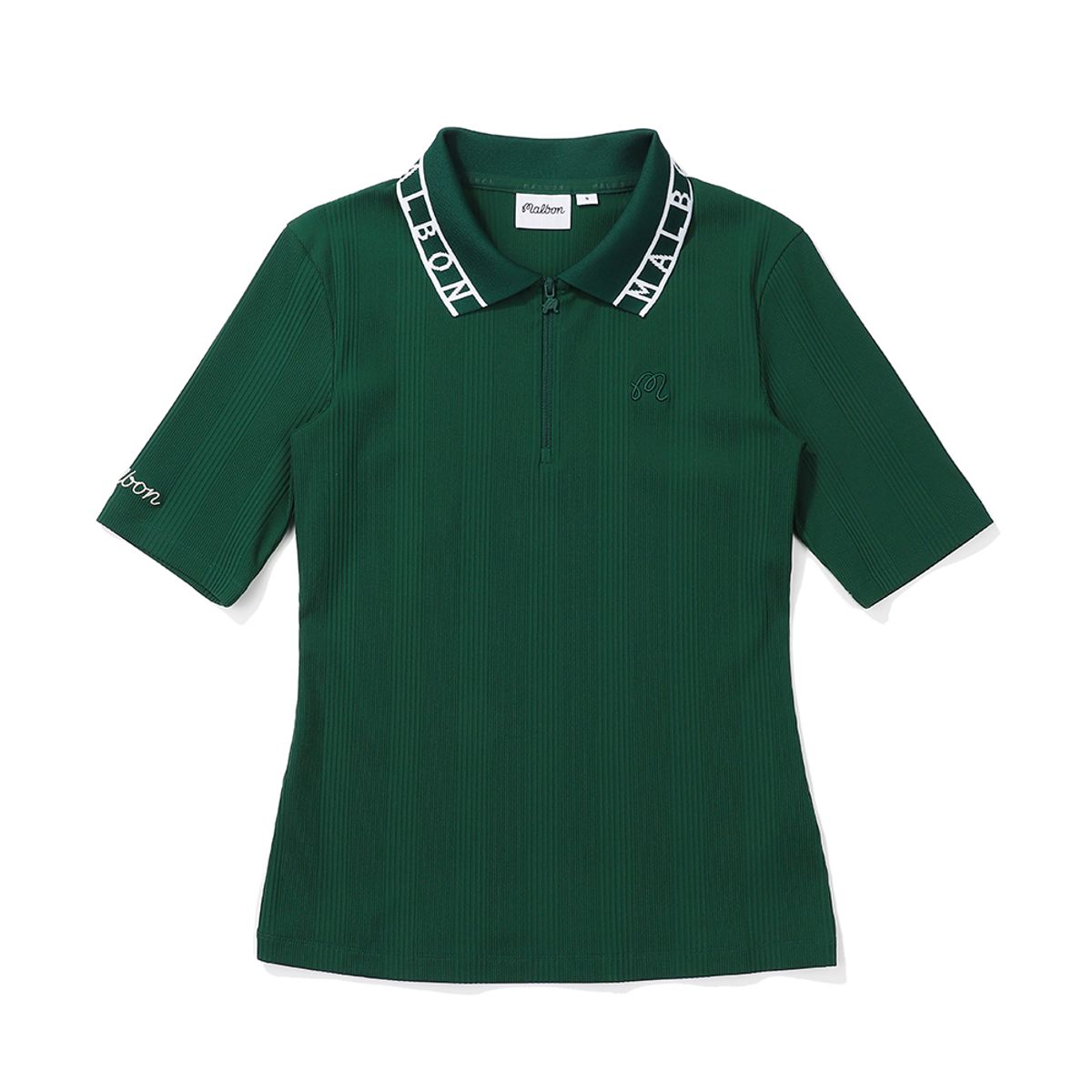 말본 골프(MALBON GOLF) 로고 포인트 컬러 티셔츠 GREEN (WOMAN)