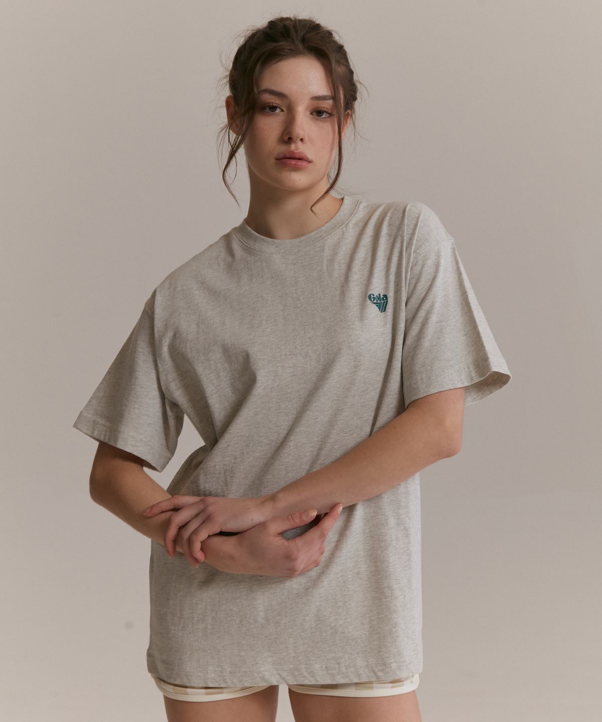 골라(GOLA) SMALL LOGO T-SHIRT [OATMEAL]