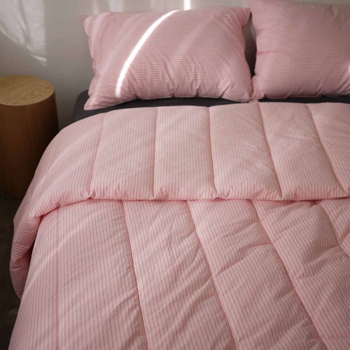 봄봄패브릭스(BOMBOM FABRICS) Soft, washed cotton bedding 60수 Stripe comforter 5colors
