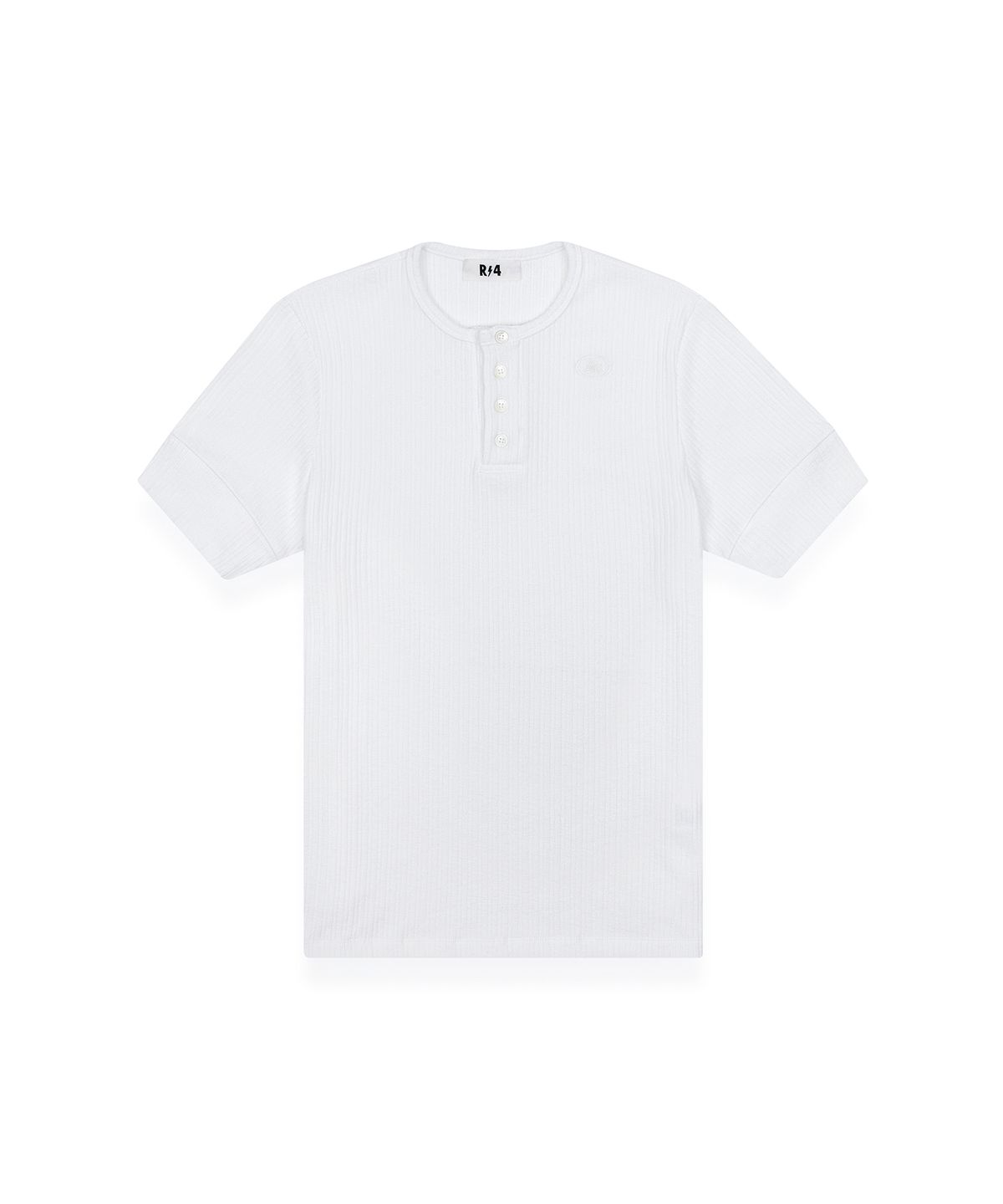 알포(R-4) R-0031 / R4-SIGNATURE HENLEY NECK TSHIRTS(WHITE)
