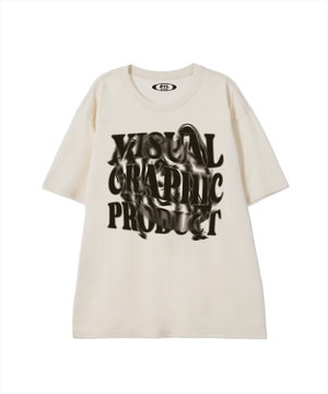 스핀 로고 반팔 티셔츠 크림