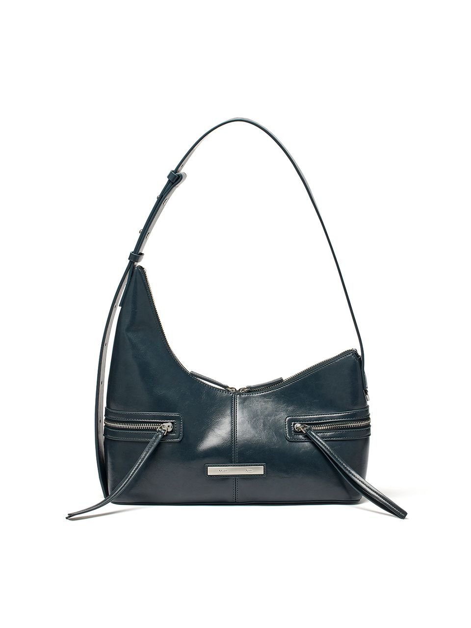 MUSINSA | MATIN KIM ASYMMETRICAL ZIPPER BAG IN CHARCOAL
