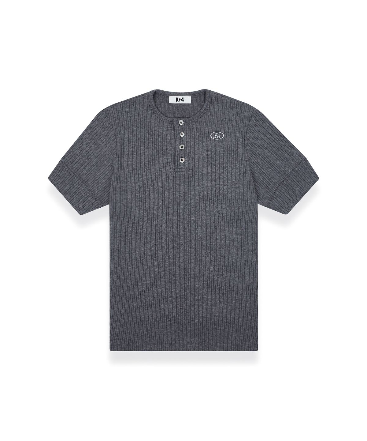 알포(R-4) R-0031 / R4-SIGNATURE HENLEY NECK TSHIRTS(GRAY)