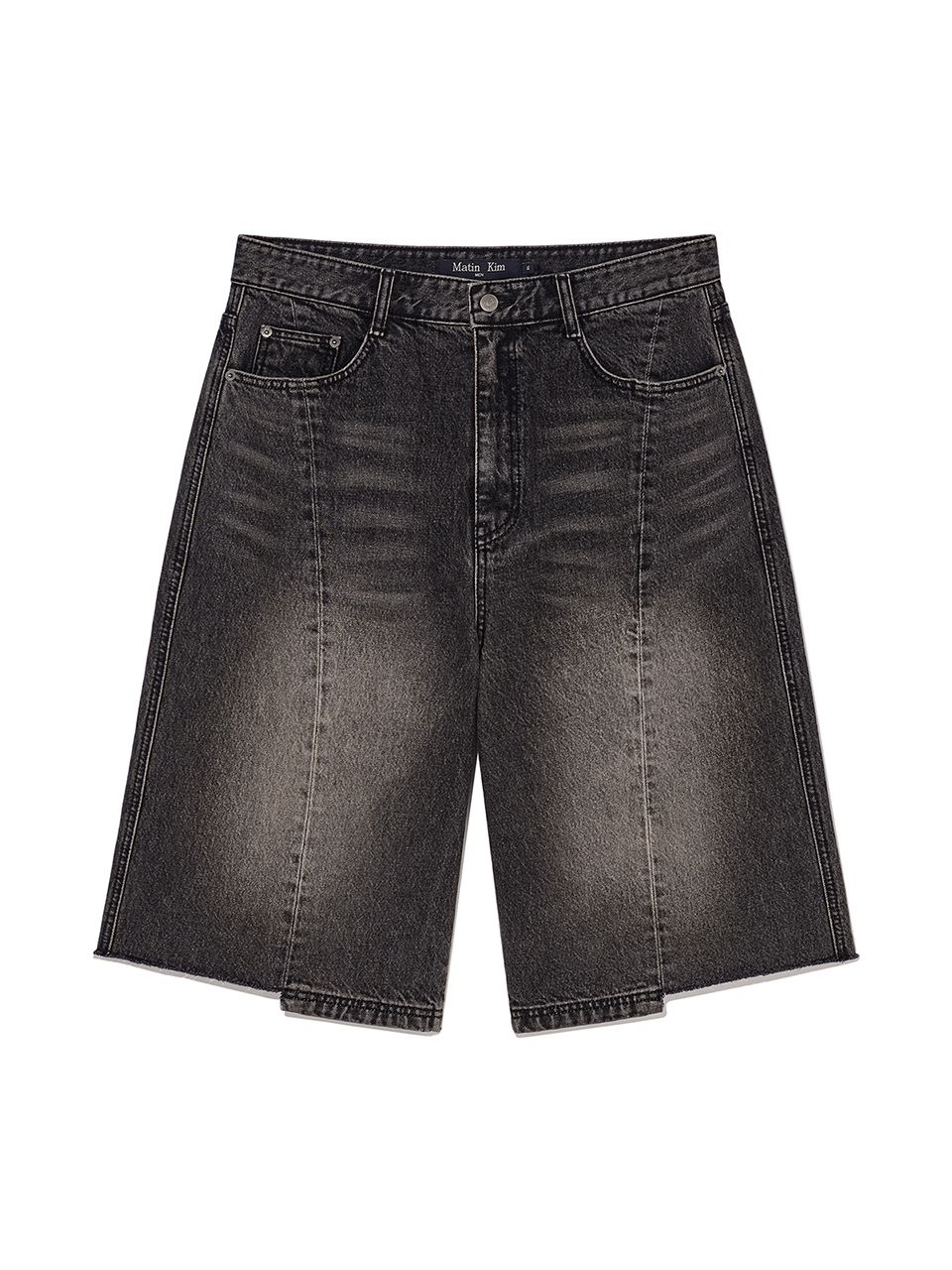 デニム・ジーパン [MATINKIM]hem point bermuda denim pants for men in charcoa MUSINSA | MATIN KIM HEM POINT BERMUDA DENIM PANTS FOR MEN IN