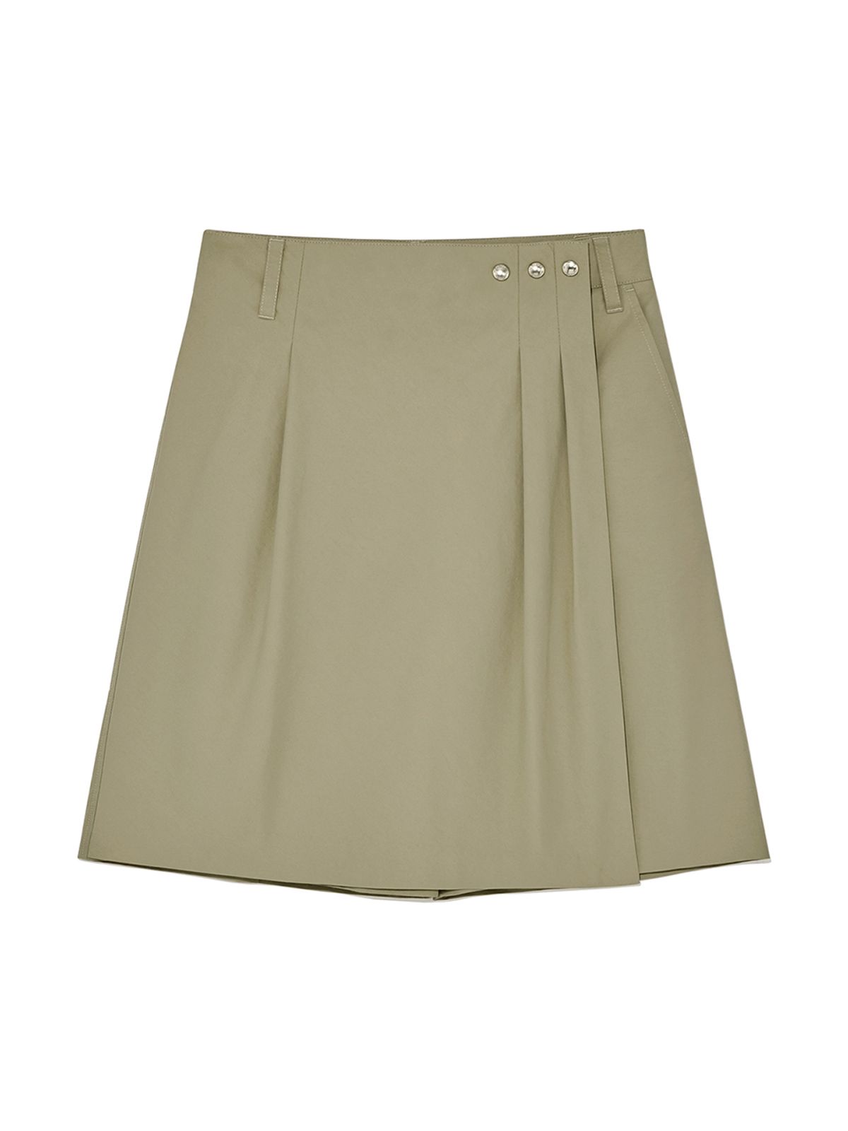 마뗑킴(MATIN KIM) BERMUDA WRAP SKIRT PANTS IN BEIGE