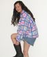 HEART CROCHET PATTERN HOODED WINDBREAKER JUMPER LIGHT PURPLE