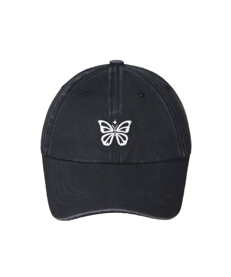 [서예지 PICK] VINTAGE MINI BUTTERFLY BALL CAP_BLACK WHITE