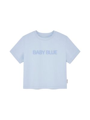 COLOR NAME PRINTING TOP IN LIGHT BLUE