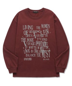 BALANCE TYPO 롱슬리브 (VLS0074) 버건디