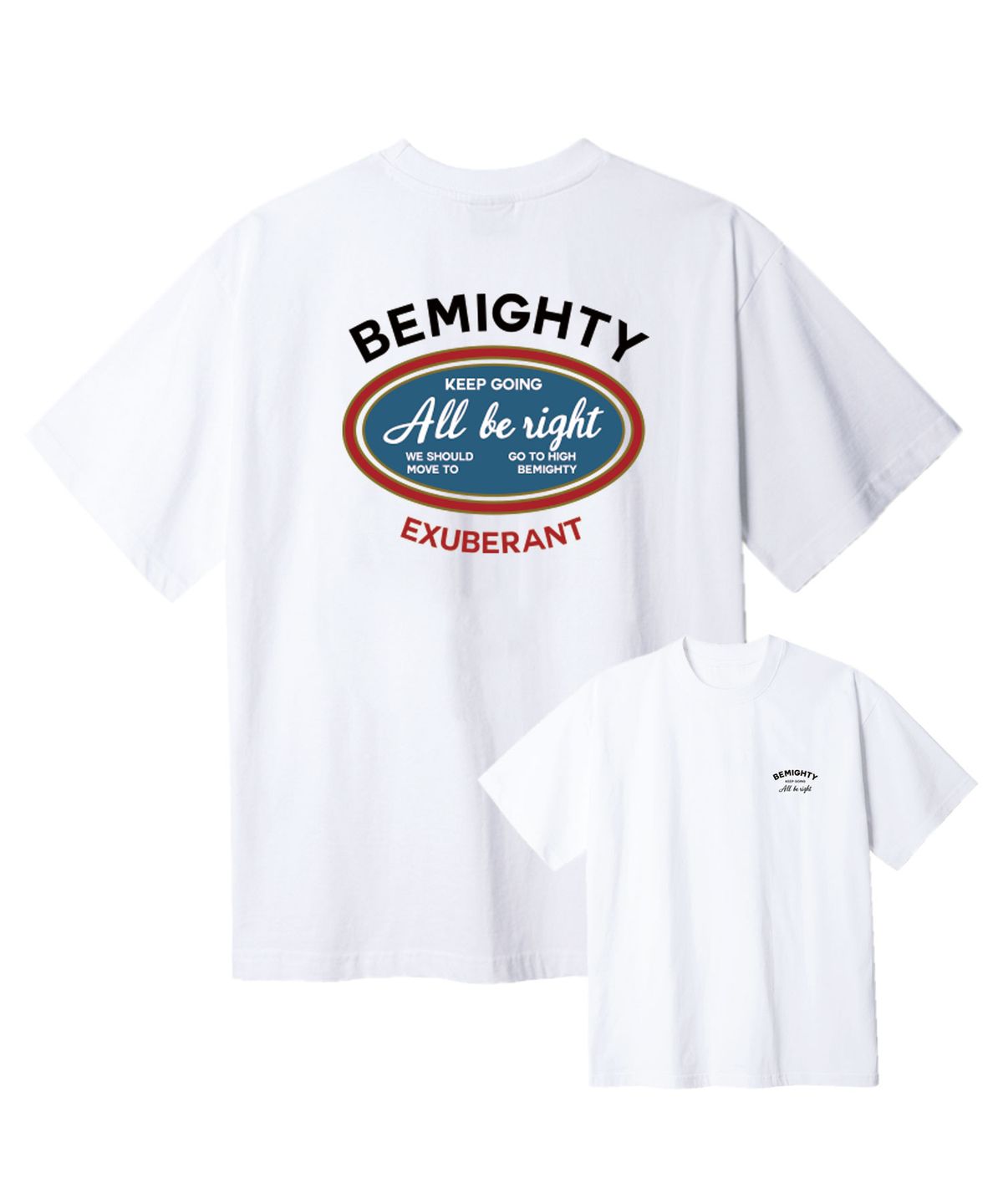 비마이티(BEMIGHTY) 레트로 무드 타원형 오버핏 반팔티셔츠