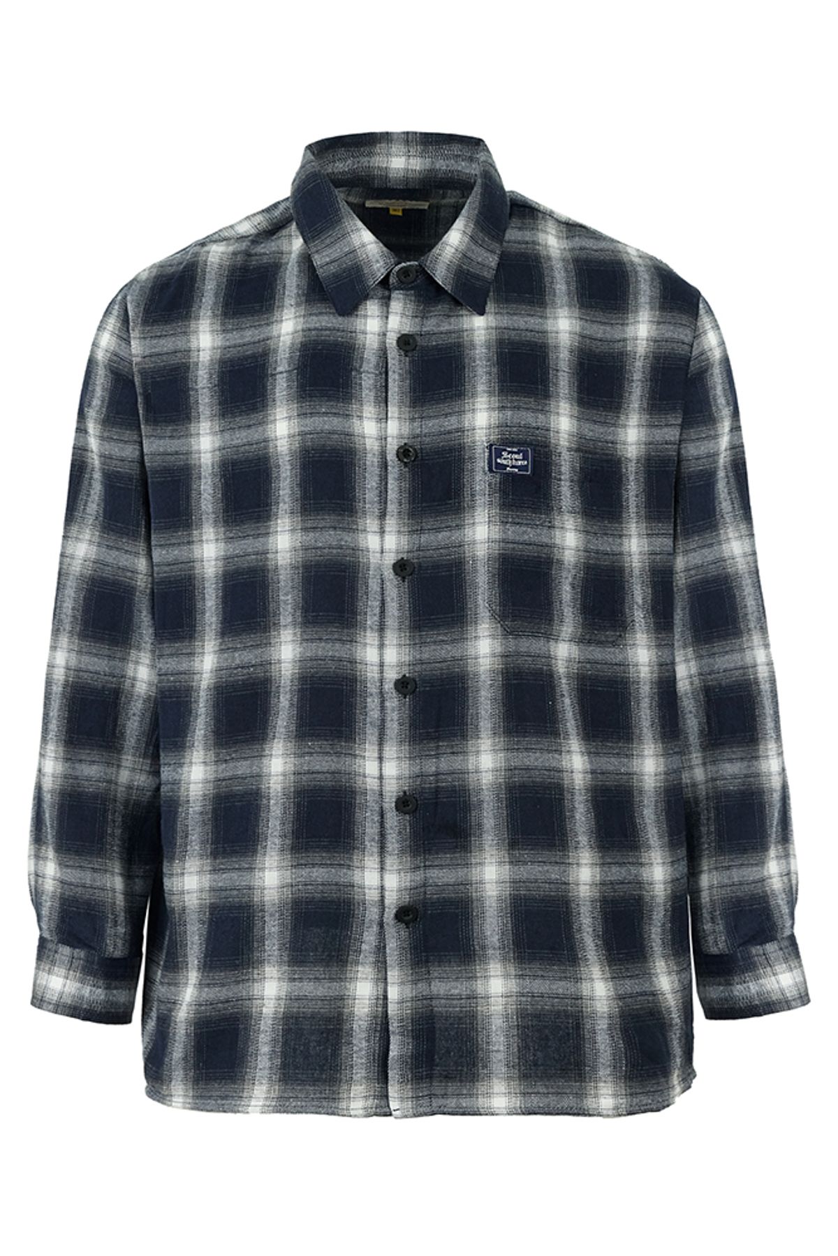 뭉(MWOONG) Check Flannel Shirts(NAVY)