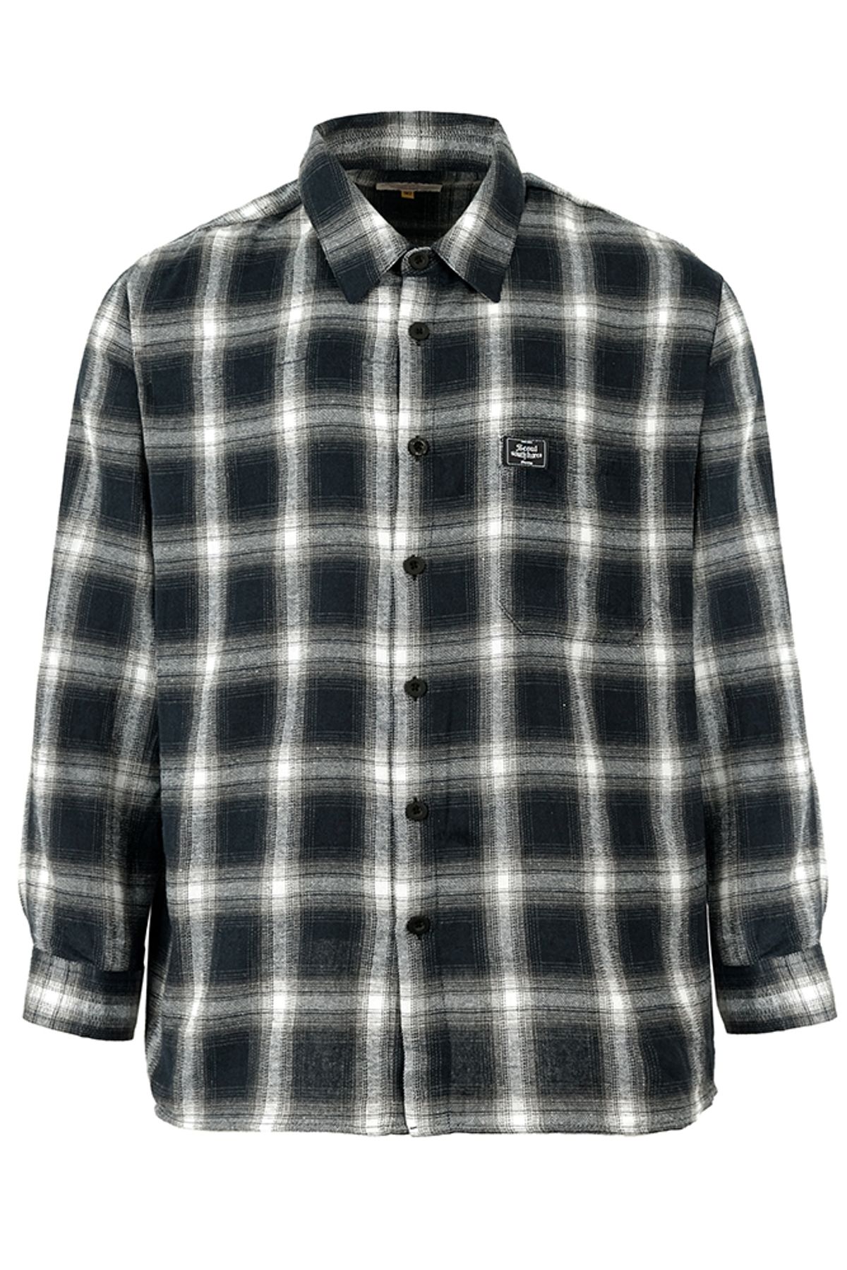 뭉(MWOONG) Check Flannel Shirts(BLACK)