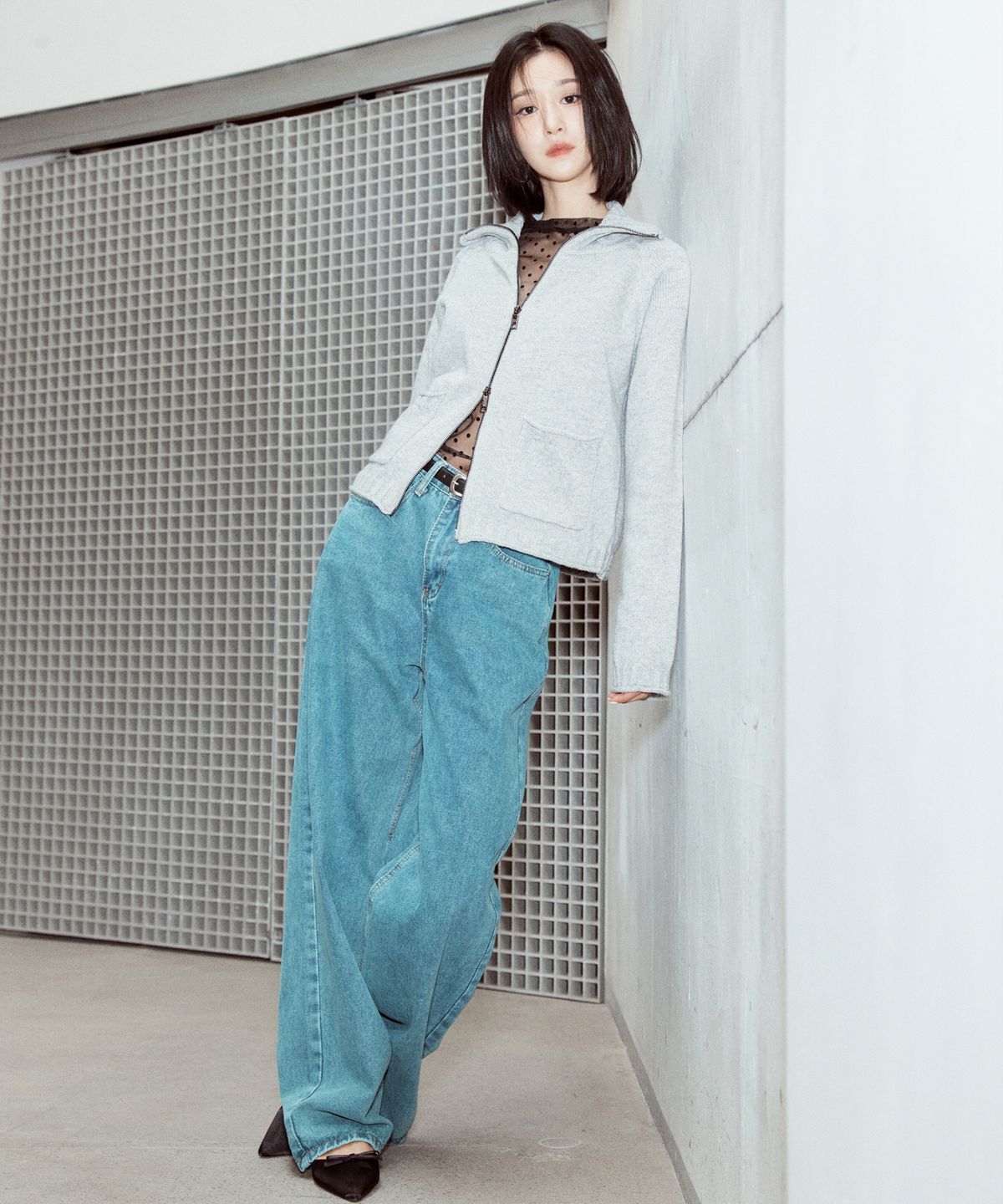 닉앤니콜(NICK&NICOLE) VINTAGE WASHED STRAIGHT DENIM PANTS_VINTAGE BLUE