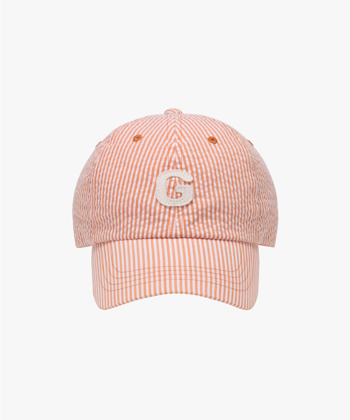 골스튜디오(GOALSTUDIO) G LOGO SEERSUCKER BALL CAP-ORANGE