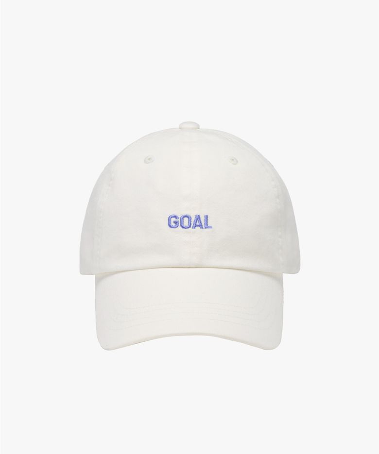 GOAL EMBROIDERY BALL CAP-OFF WHITE