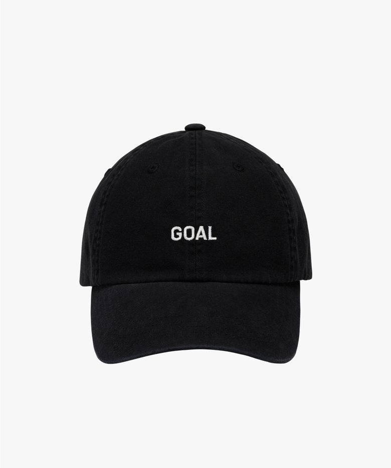 GOAL EMBROIDERY BALL CAP-BLACK