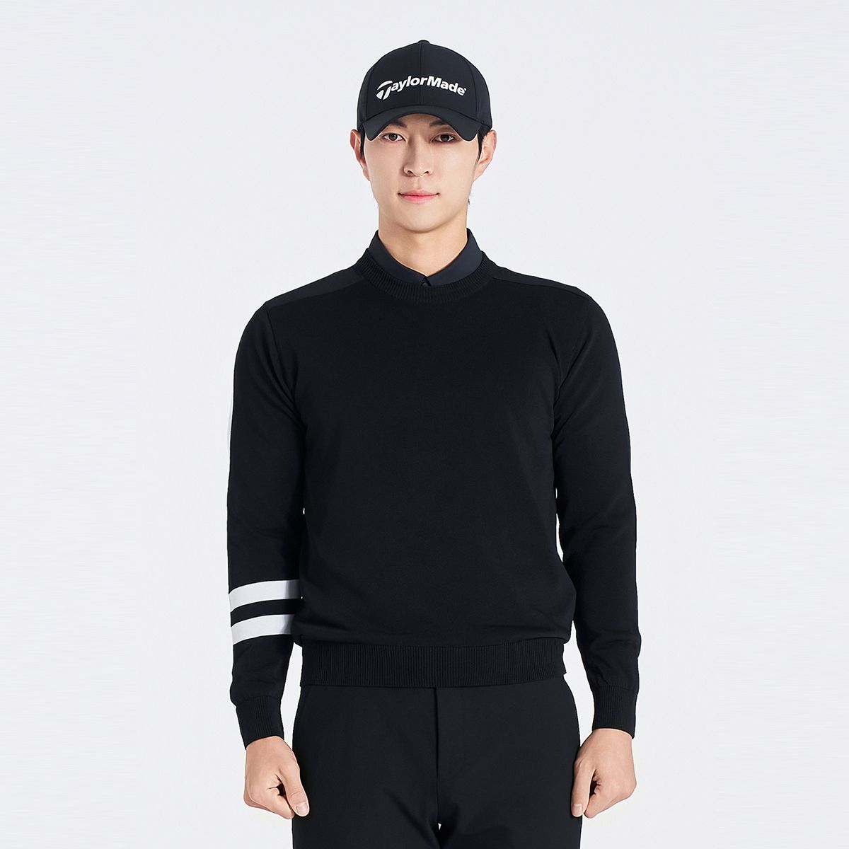 테일러메이드 어패럴(TAYLORMADE APPAREL) 남성 베이직 라운드 풀오버 니트 TSO-11HG22-199