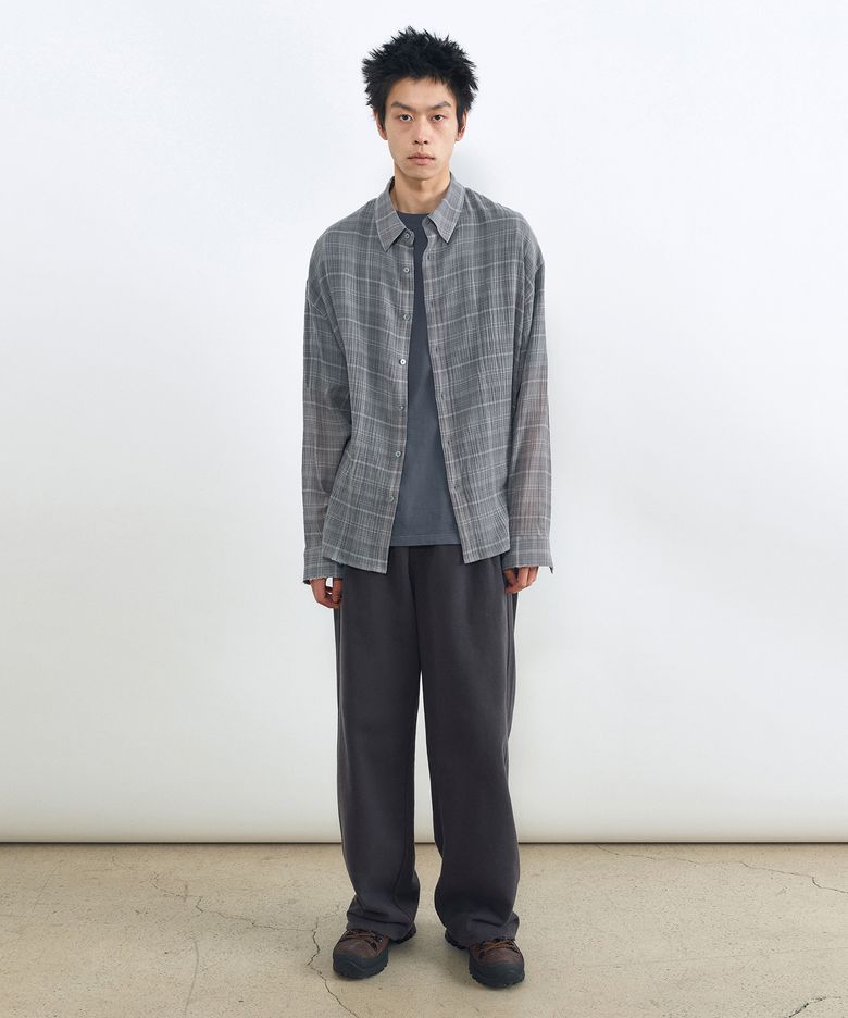 데미지 턱 스웨트 팬츠 CHARCOAL