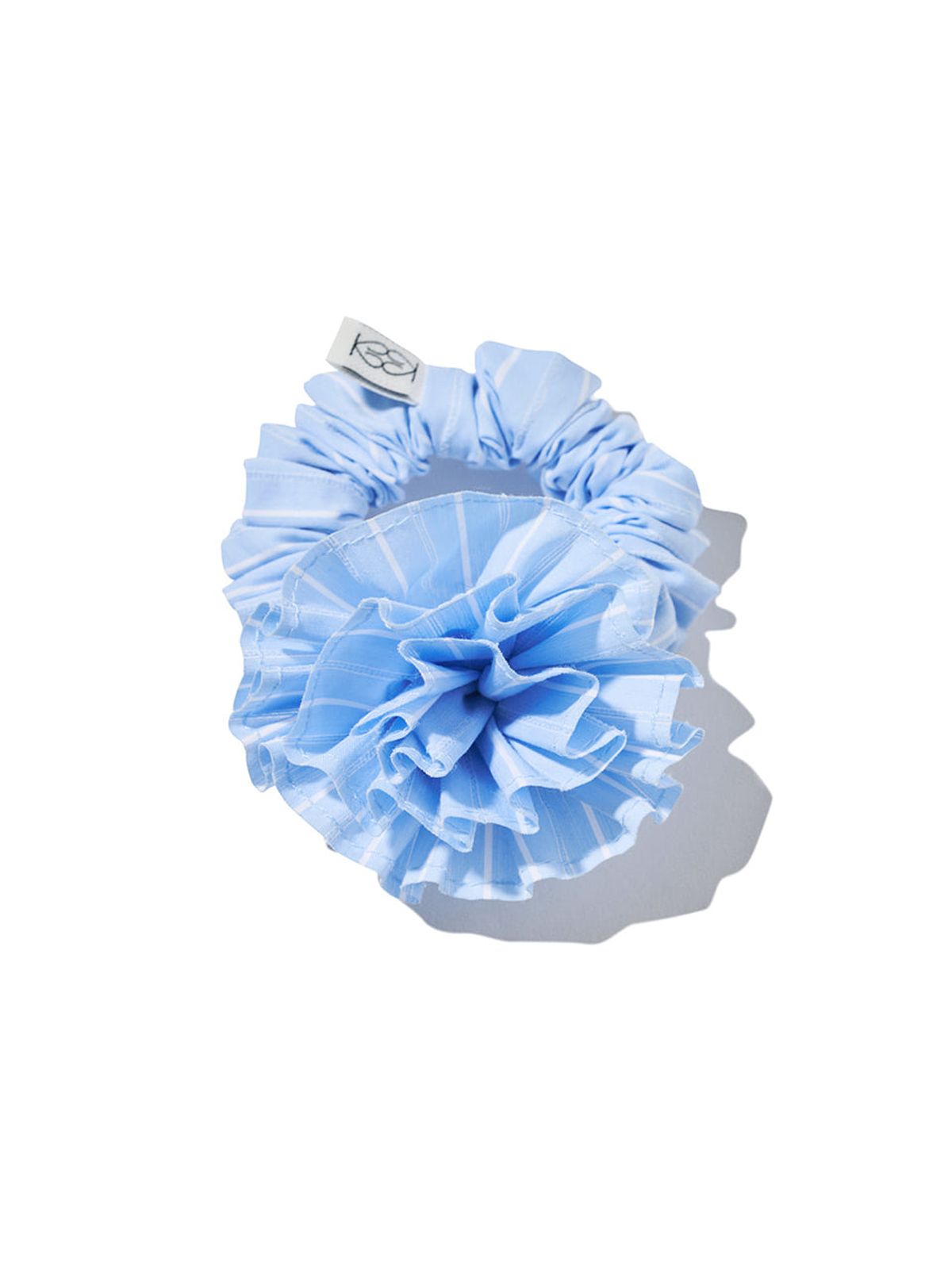 기준(KIJUN) Stripe Corsage Scrunchie Sky Blue Stripe