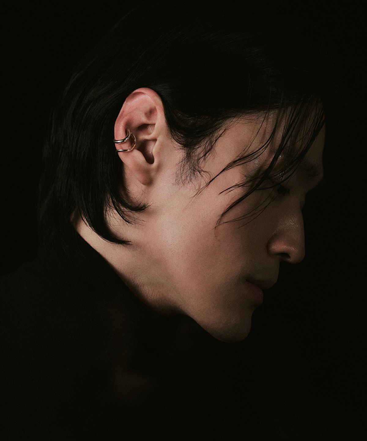 휴스타드(HUSTAD) 238 Leaf Earcuff_ 925 실버 립 이어커프