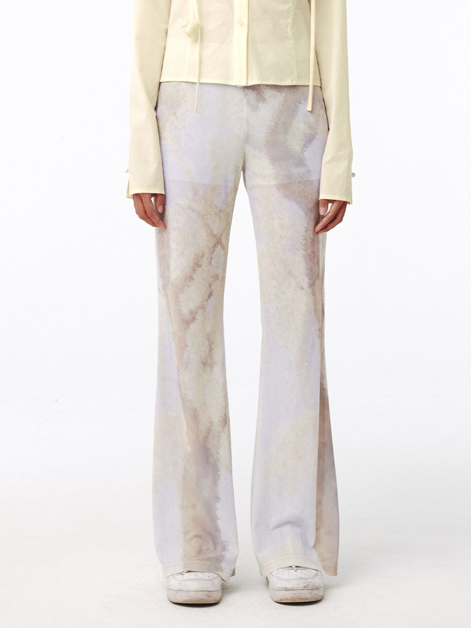 MUSINSA | KIJUN Print Flared Pants Print Tree