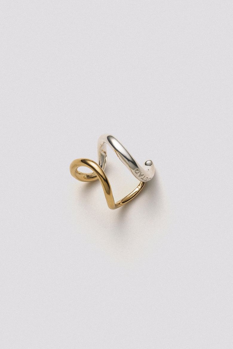 238 Combo  Leaf Earcuff_ 925 실버 / 14k 골드 콤보 립 이어커프