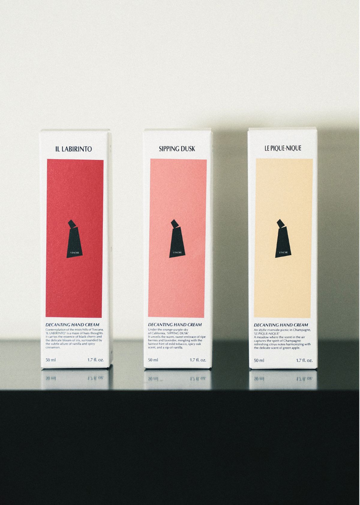 빈느와(VINOIR) 디캔팅 핸드크림 50ml 3종 세트