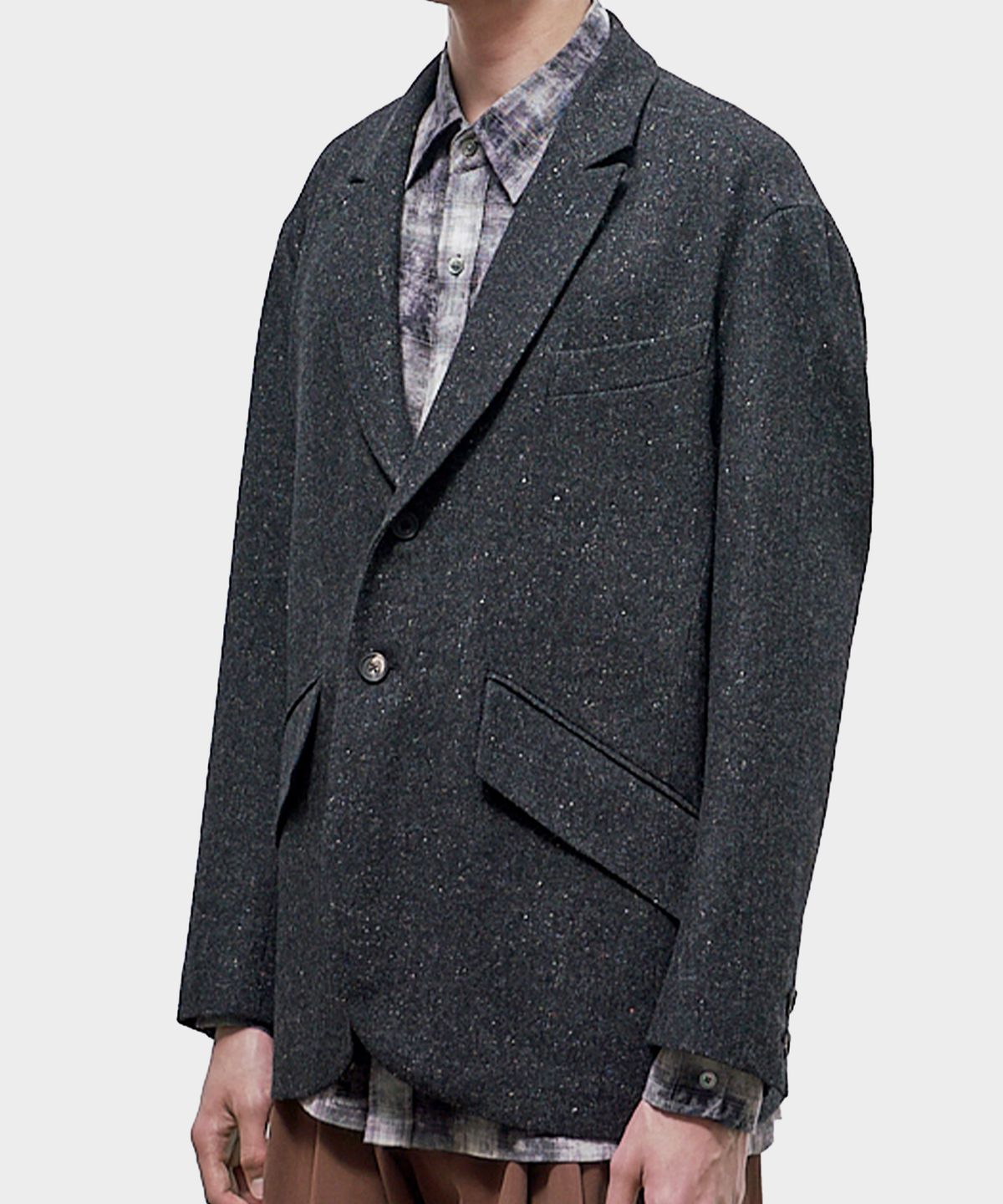 우석(WOOSUK) Tweed Curve Jacket