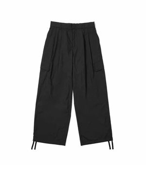 경량 핀턱 와이드 팬츠 우먼 BLACK