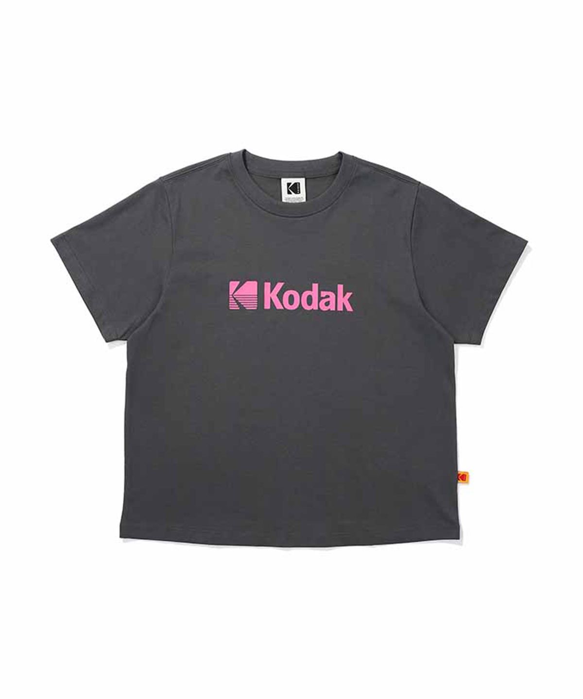 코닥(KODAK) 빅로고 아스킨 반팔 티셔츠 우먼 CHARCOAL