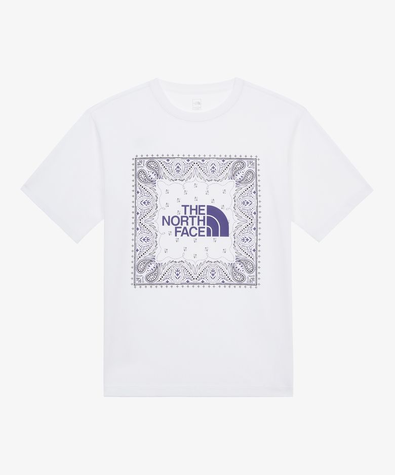 NT7UR13B 남성 반다나 반팔 티셔츠 WHITE