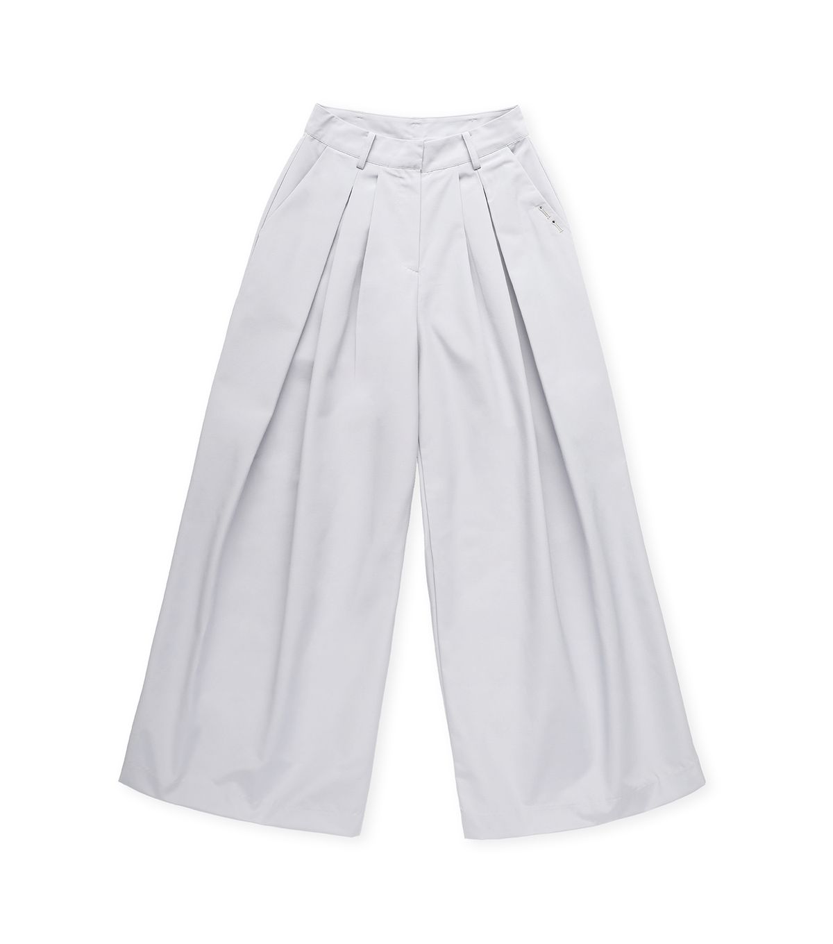 큐클리프(CUECLYP) [BB] Wide Two Tuck Slacks (Gray)