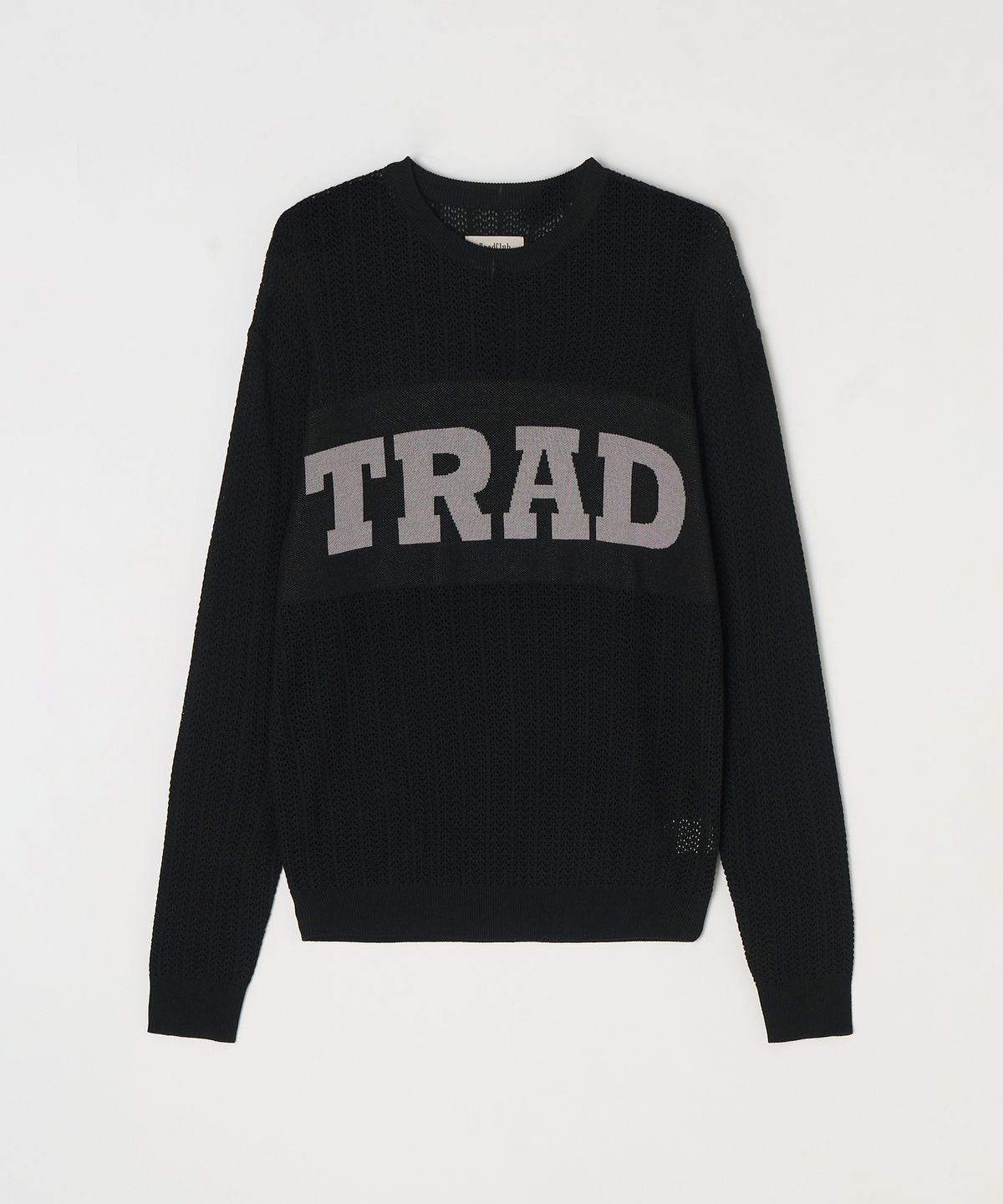 트래드클럽(TRADCLUB) 트래드클럽 그래픽 크로셰 니트 블랙