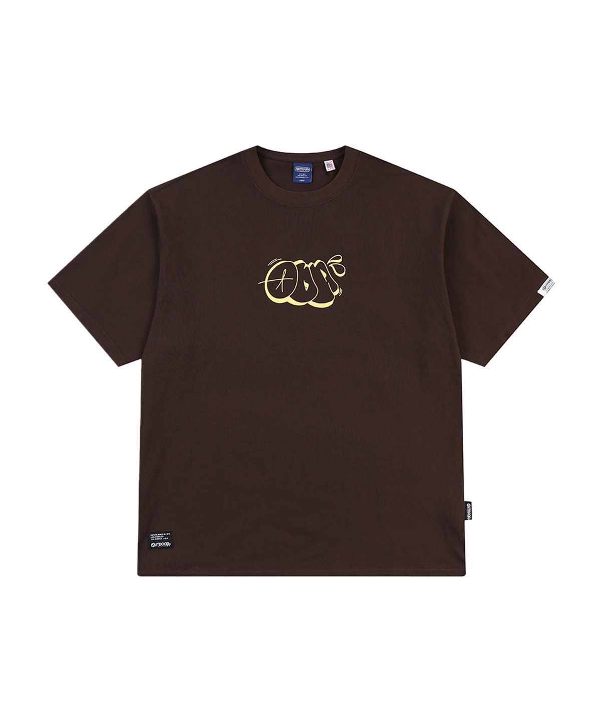 아웃도어 프로덕츠(OUTDOOR PRODUCTS) GRAFFITI LOGO T-SHIRTS (BROWN)