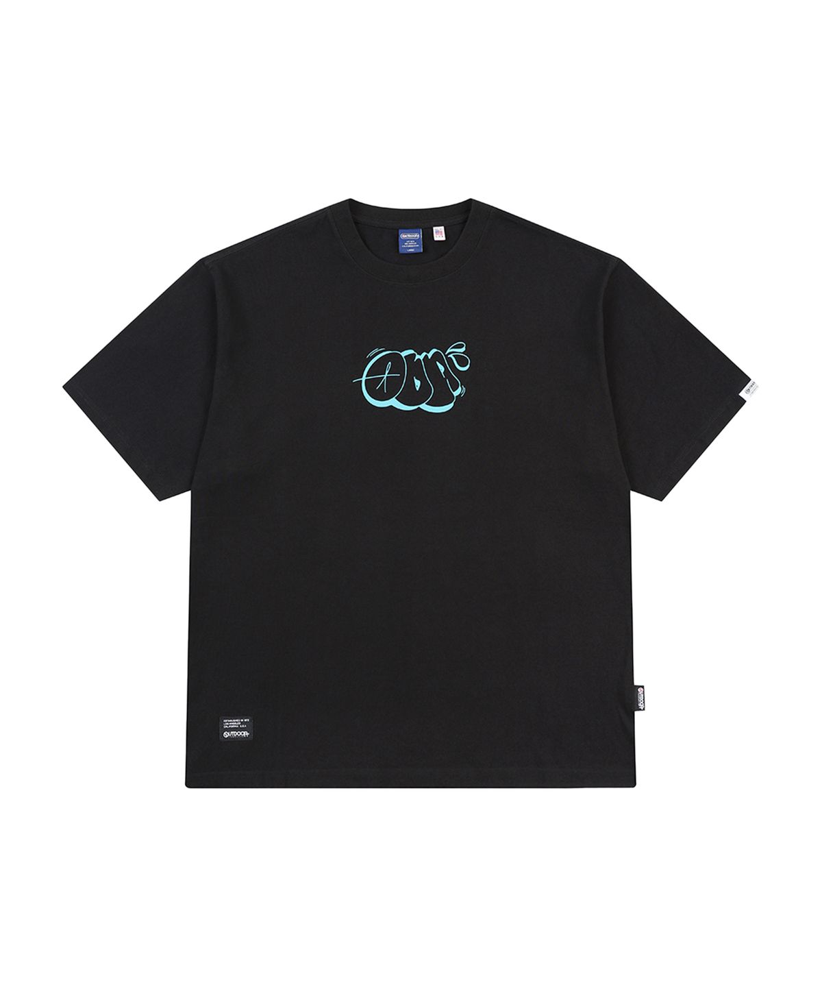 아웃도어 프로덕츠(OUTDOOR PRODUCTS) GRAFFITI LOGO T-SHIRTS (BLACK)