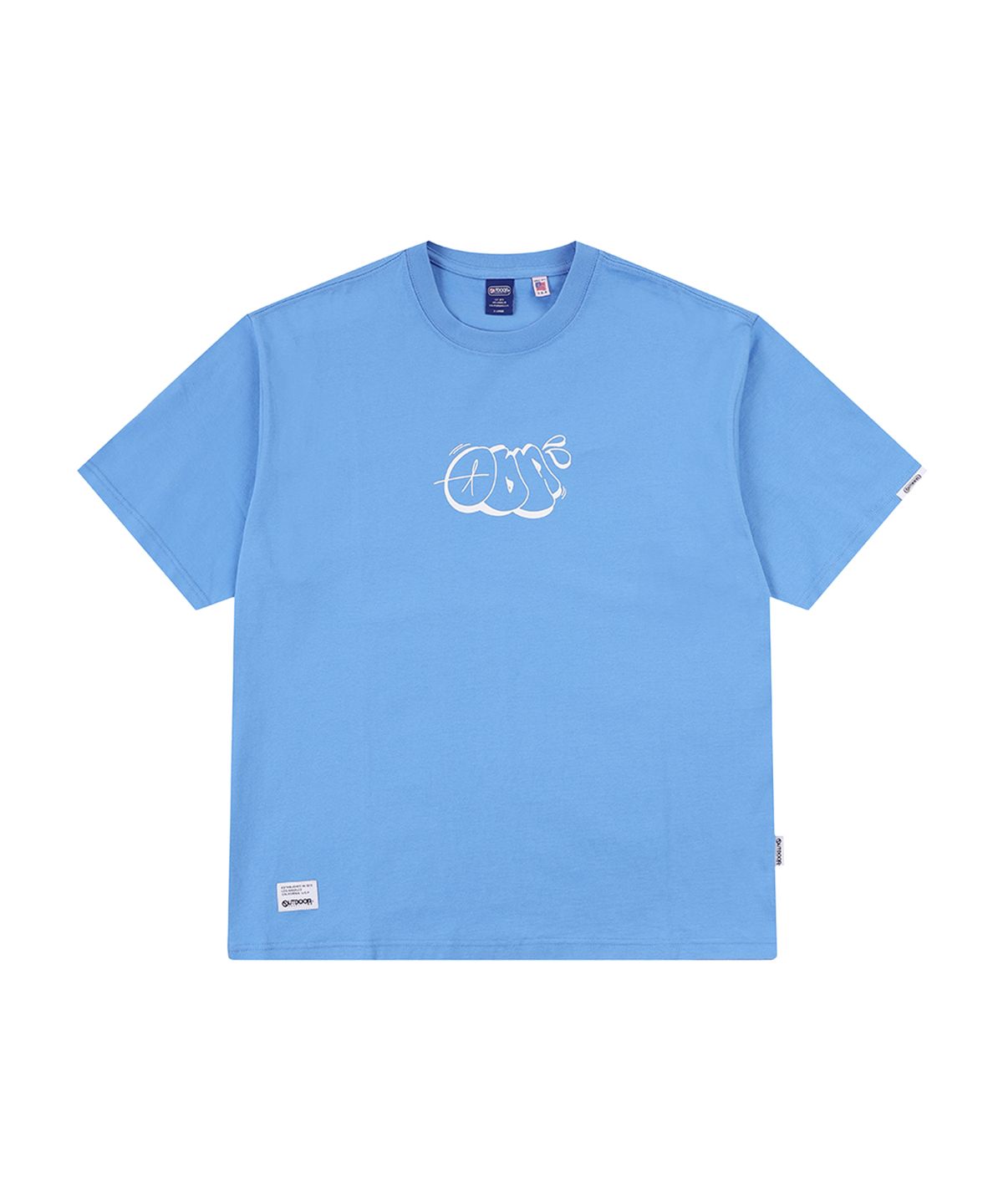 아웃도어 프로덕츠(OUTDOOR PRODUCTS) GRAFFITI LOGO T-SHIRTS (BLUE)