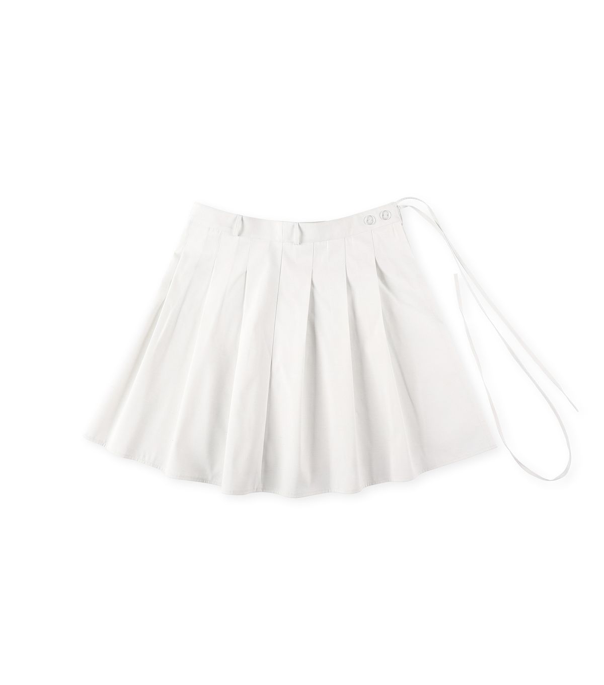 큐클리프(CUECLYP) [BB] Pleats Layered Skirt (White)