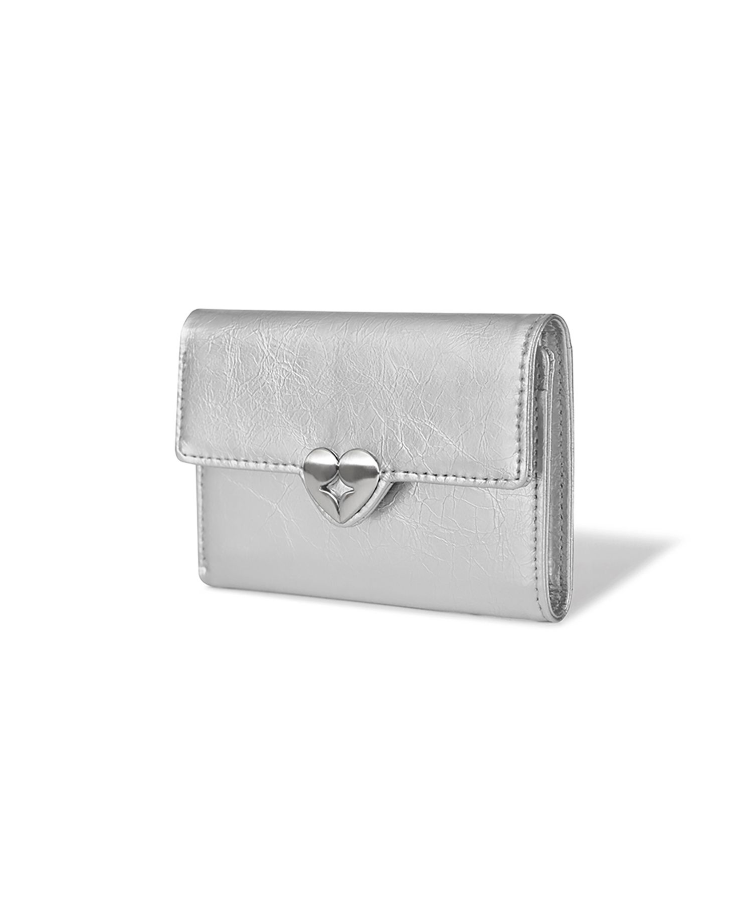 MUSINSA公式 | fennec HEARTY FLAP WALLET - SILVER