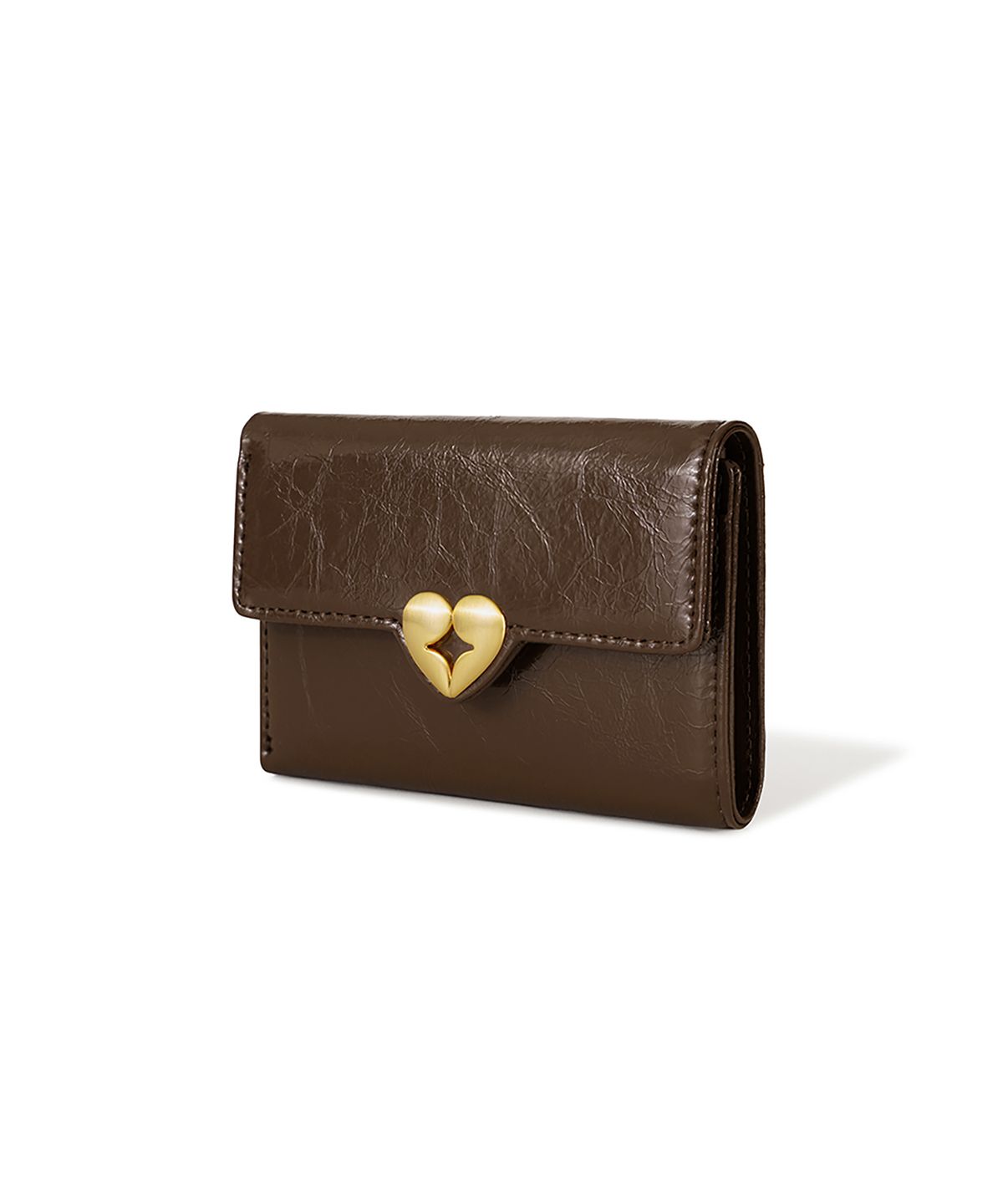 페넥(FENNEC) HEARTY FLAP WALLET - MOCHA BROWN