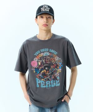 YOU NEED SOME PEACE T-SHIRTS CHAROCAL