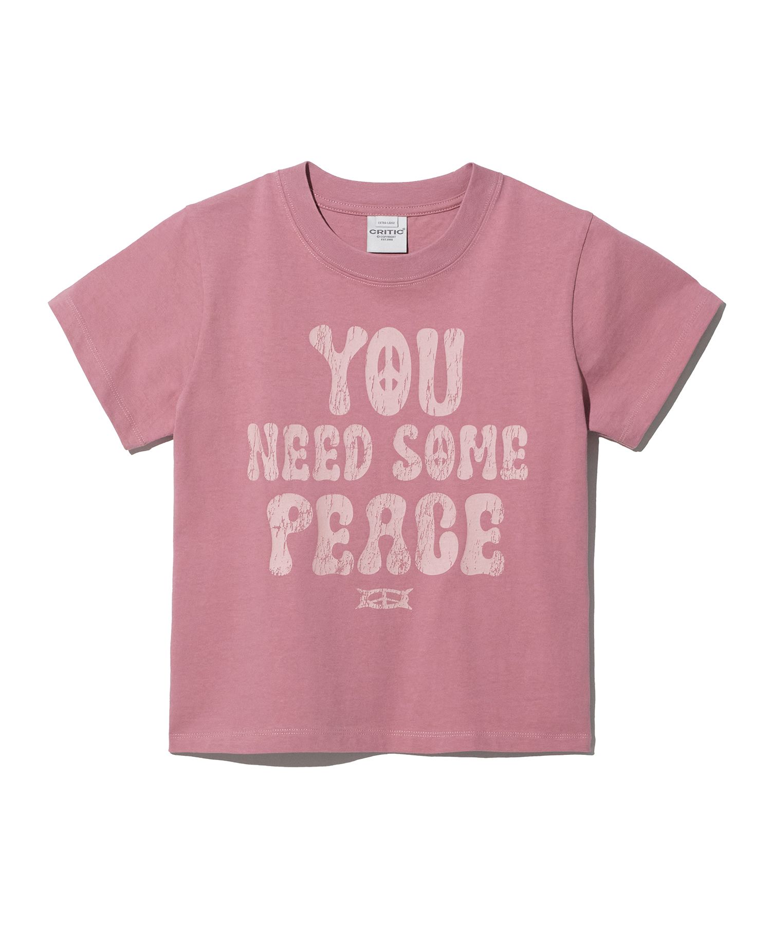 musinsa-critic-you-need-some-peace-logo-t-shirt-for-women-pink