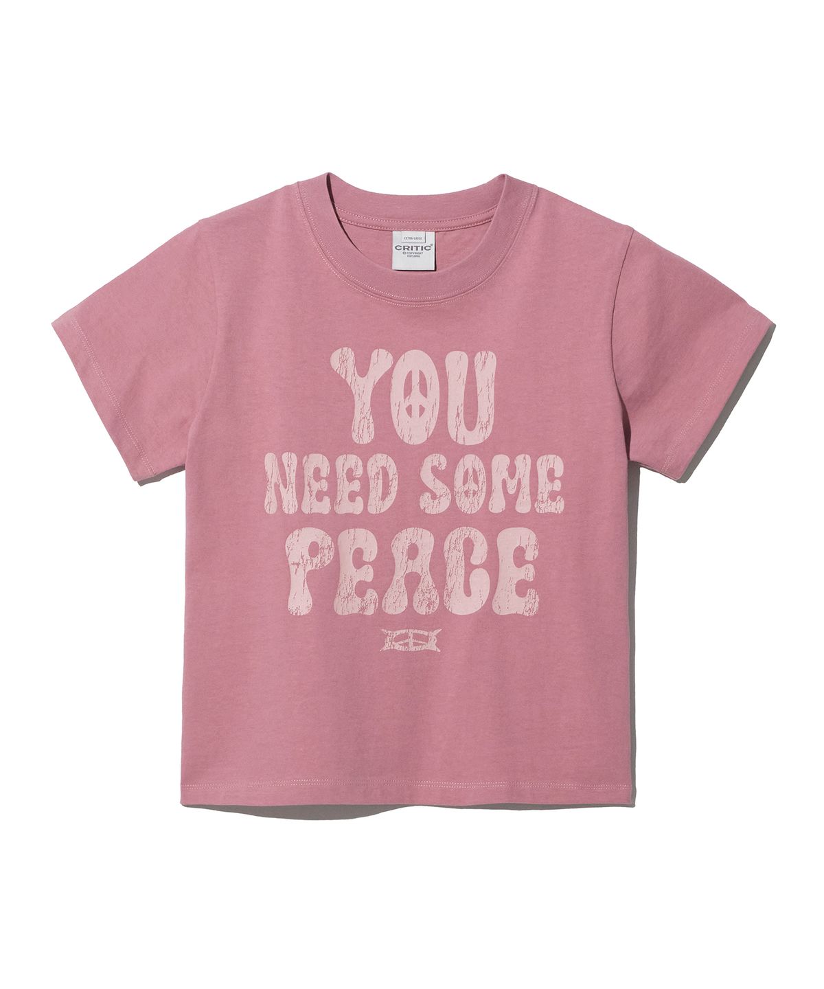 크리틱(CRITIC) YOU NEED SOME PEACE LOGO T-SHIRT (FOR WOMEN) PINK