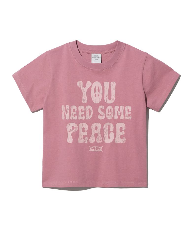 YOU NEED SOME PEACE LOGO T-SHIRT (FOR WOMEN) PINK