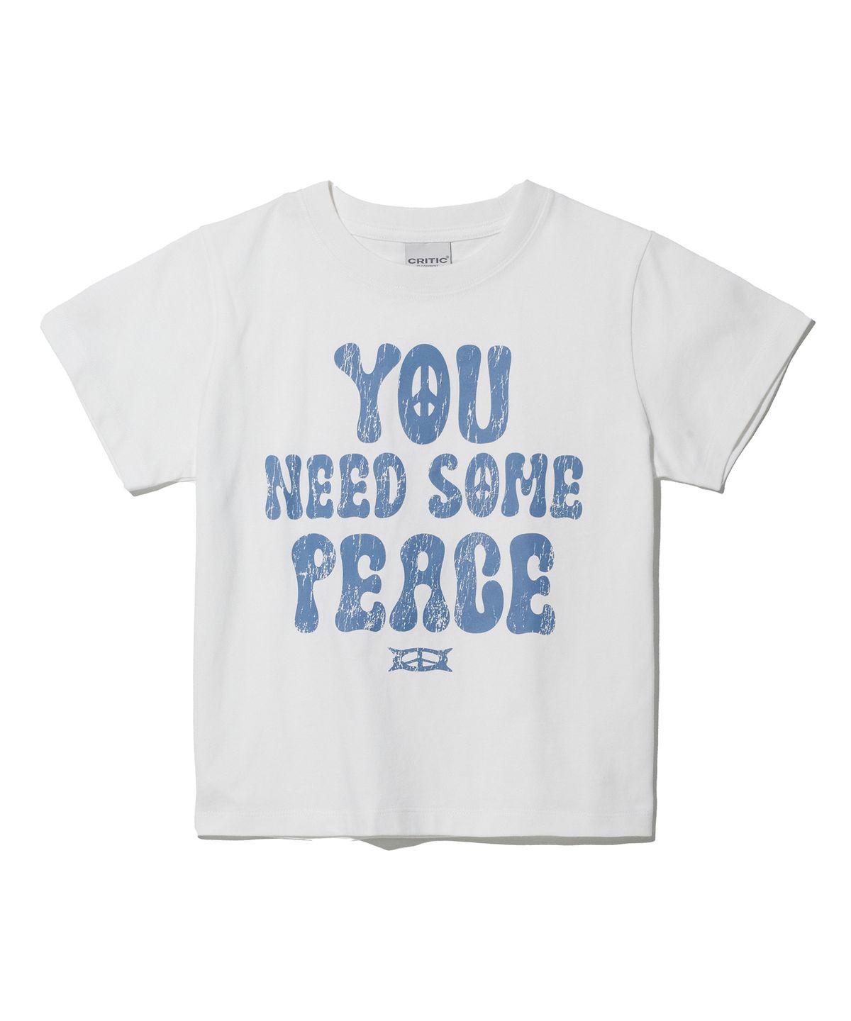 크리틱(CRITIC) YOU NEED SOME PEACE LOGO T-SHIRT (FOR WOMEN) WHITE