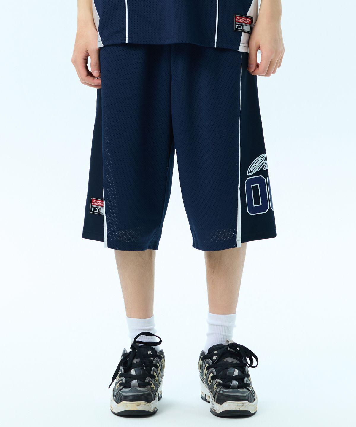 크리틱(CRITIC) PROGEAR MESH GRAPHIC SET UP SHORTS NAVY