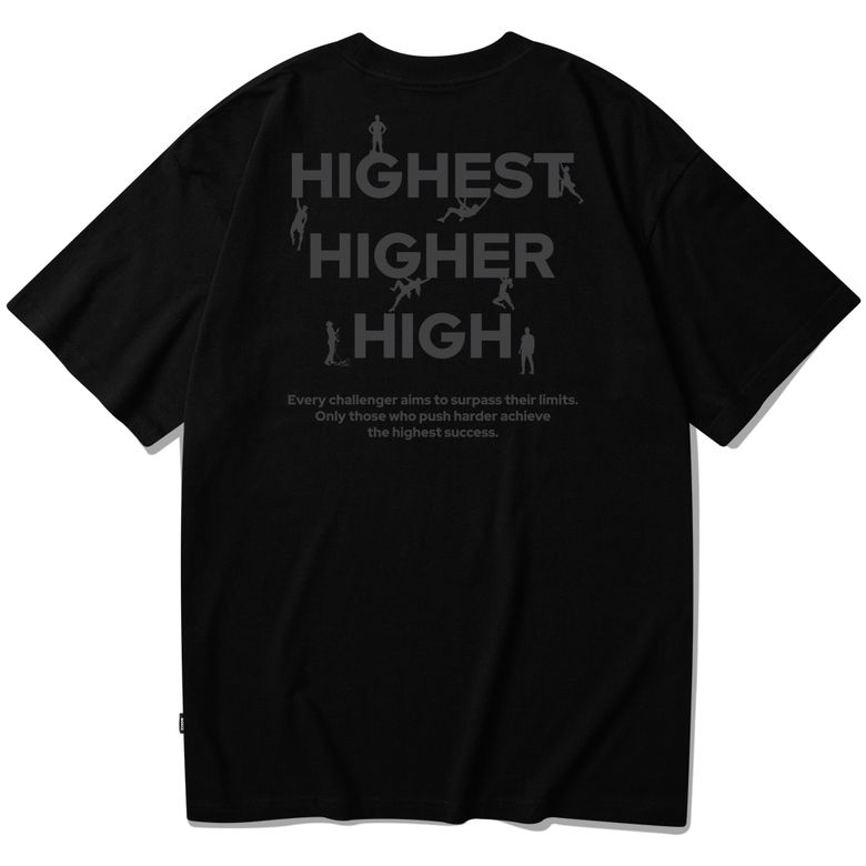 반팔 티셔츠 블랙 - 하이어(Higher)