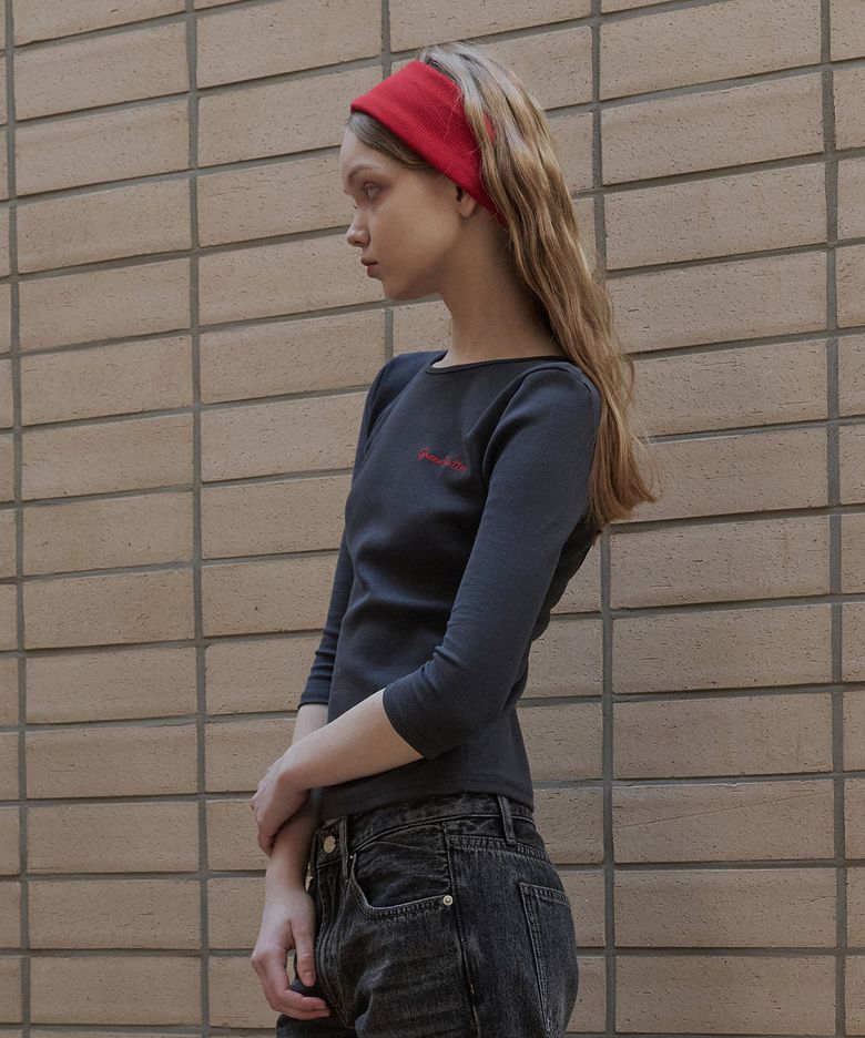 Three-quarter Sleeve Tee (Charcoal)