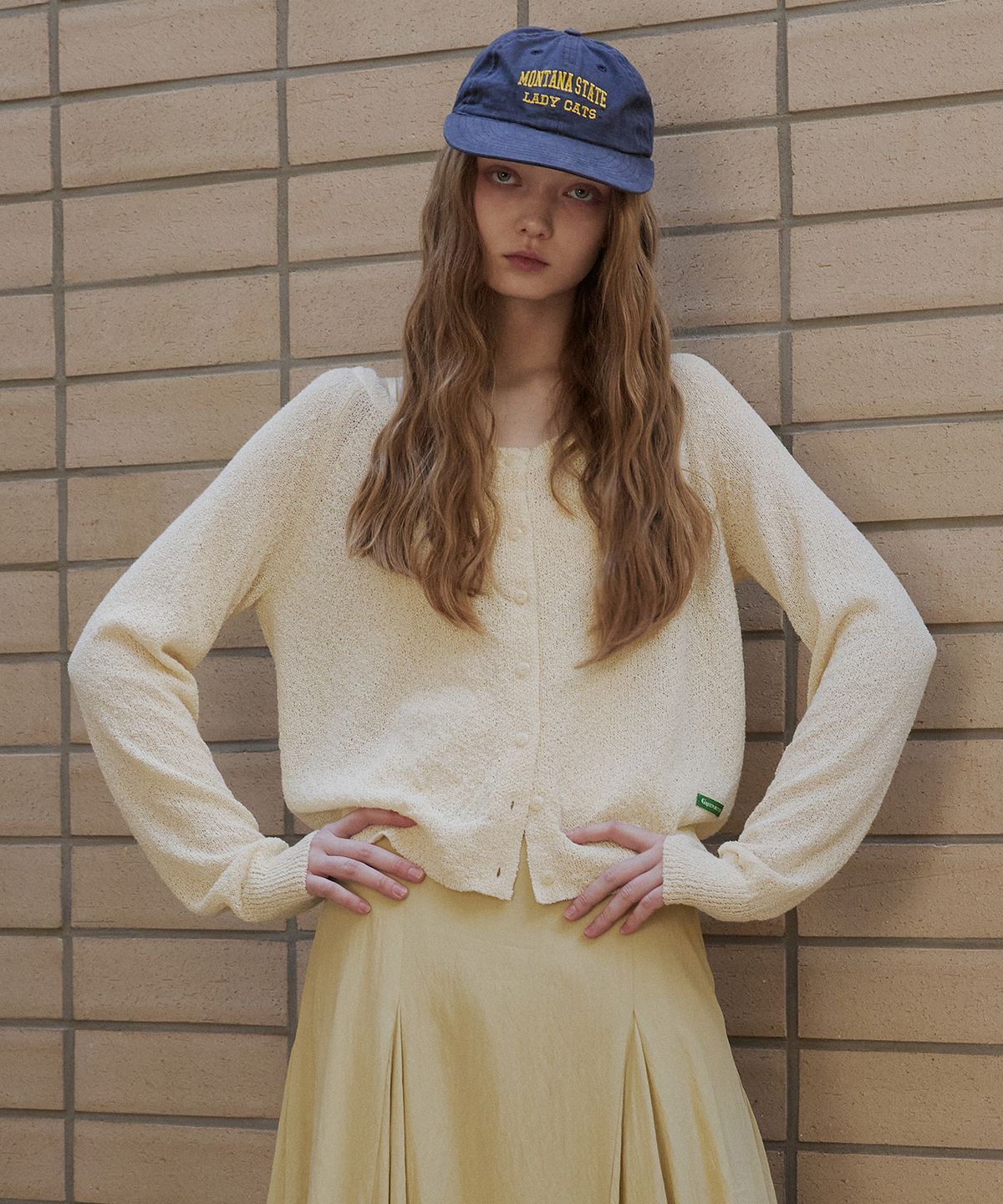 그린버터(GREENBUTTER) Summer Boucle Cardigan (Butter)